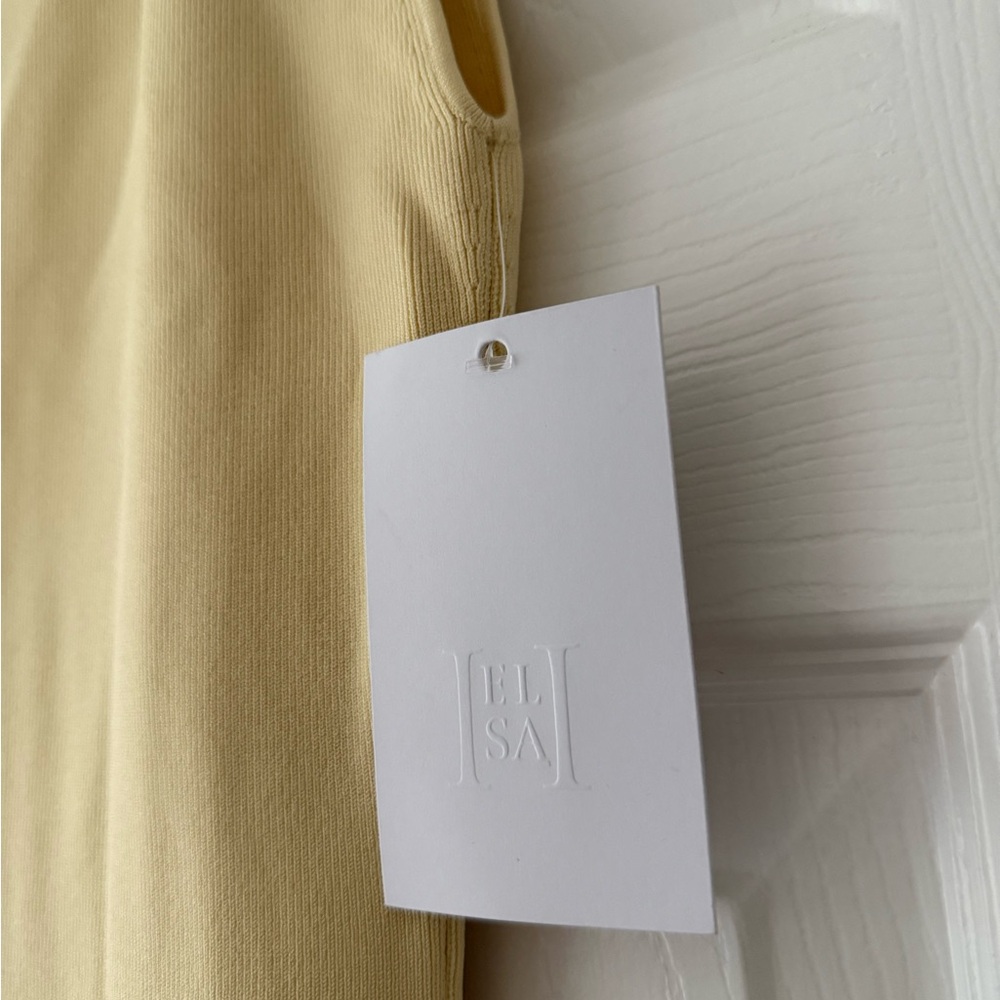 HELSA Costanza Gown Sheer Polka Dot Skirt Butter Yellow NEW with tag - Picture 5 of 10